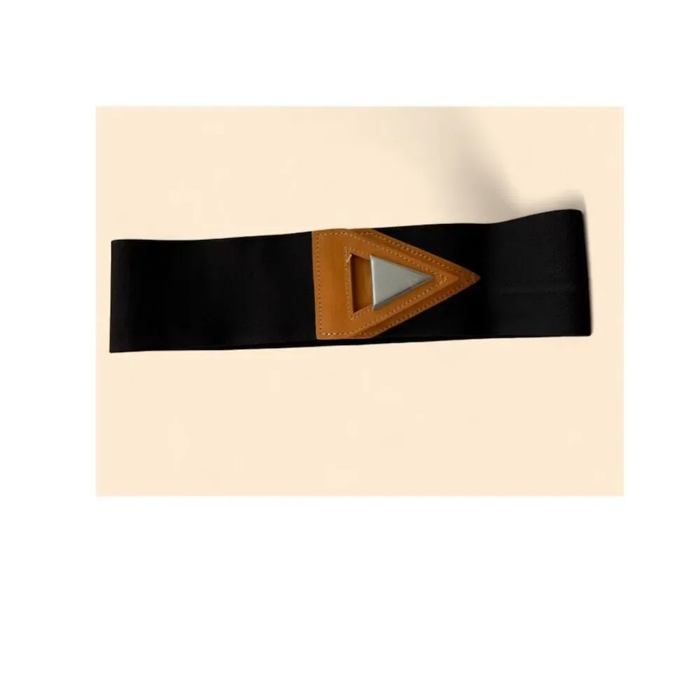 Women's Y2K Vintage Black‎ Stretch Waist Cincher Belt S